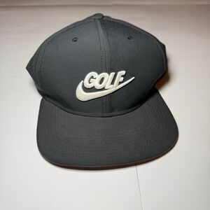 Nike Golf Aerobill Dri Fit Hat Gray Adjustable Cap Swoosh Logo